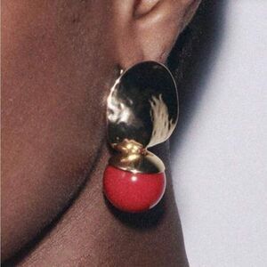 Red Statement Earrings N1226